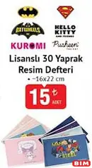 LİSANSLI 30 YAPRAK RESİM DEFTERİ 16X22 CM